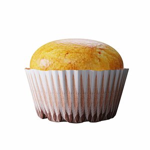 3D Vanilla Cupcake