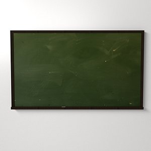 chalkboard chalk board 3d 3ds