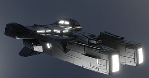 3D model Futuristic Sci-Fi Spaceship 3