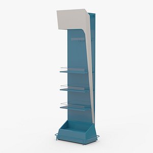 Supermarket Promotion Floor Display Blue