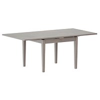 Pratico Dove Grey Extension Square Dining Table Open
