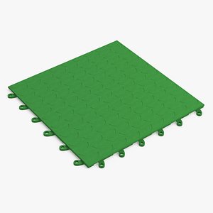 Connectable Floor Mat Piece Green