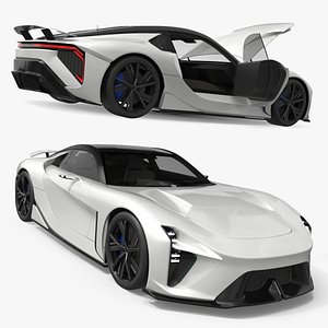 Sport Concept Coupe Vehicle White 3D model