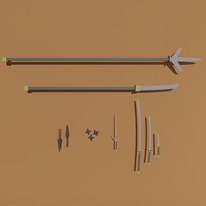 LowPoly Japanese Weapons