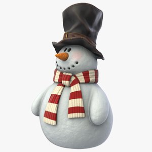 realistic snowman pbr model
