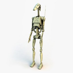battle droid star wars 3d model