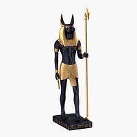 Vintage Egyptian Anubis Statue