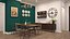 Conception de salon et salle à manger moderne du milieu du siècle