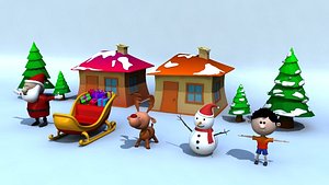 3D xmas pack - rigged