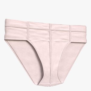 flat briefs underwear 3D model