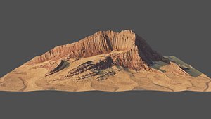 8K Desert Cliff Landscape 3 3D model