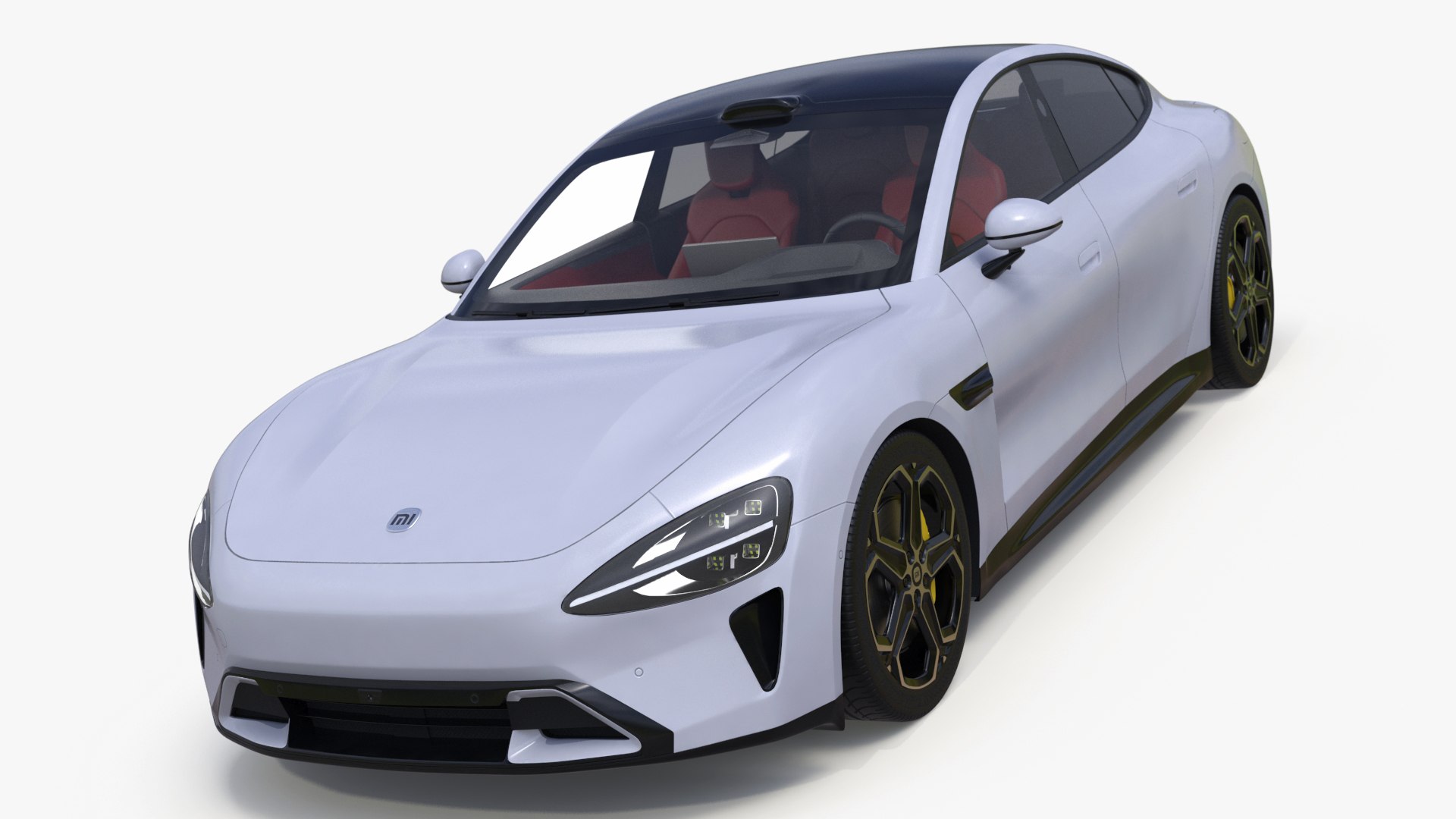 Xiaomi SU7 EV Car 2023 Mineral Grey Simplified 3D model preview