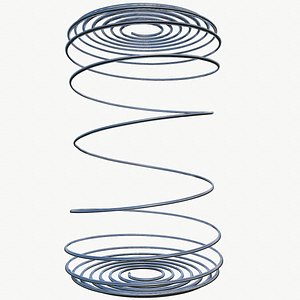 3D metal spiral spring