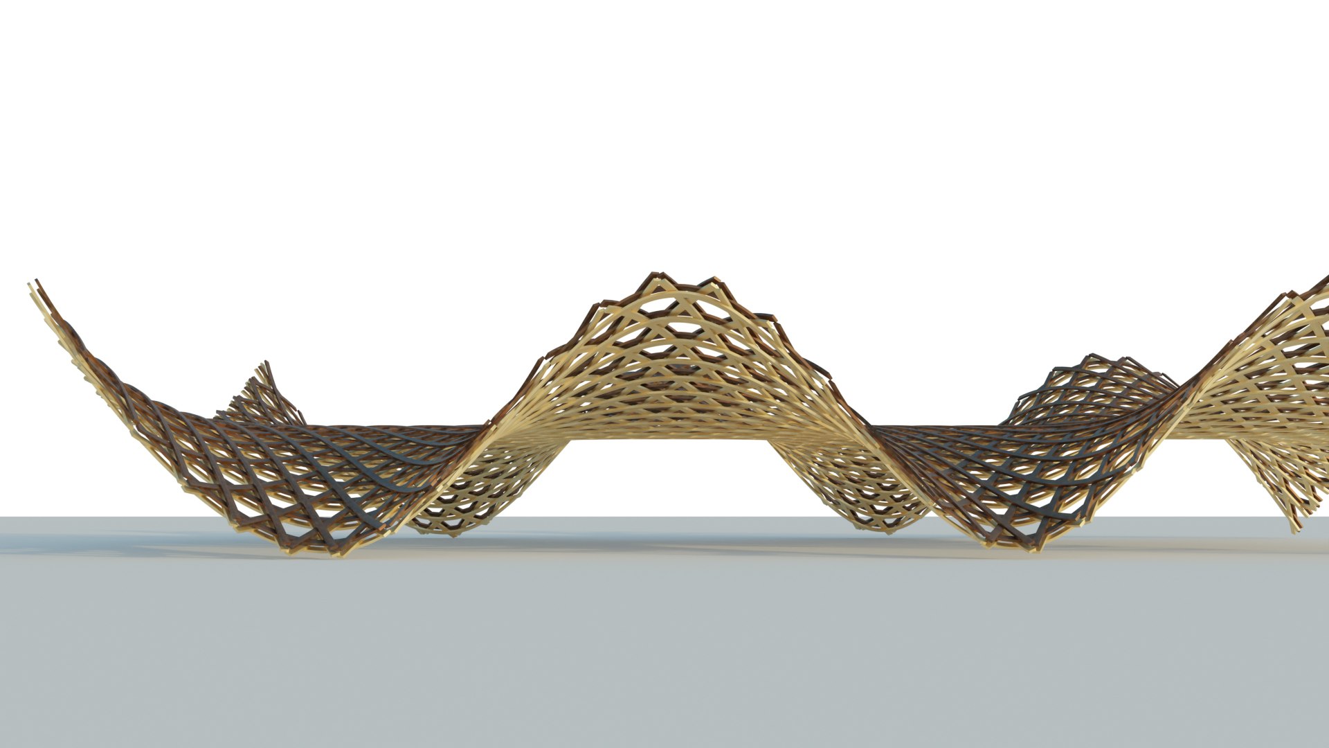 Layered Beams Dancing Structure model - TurboSquid 2162573