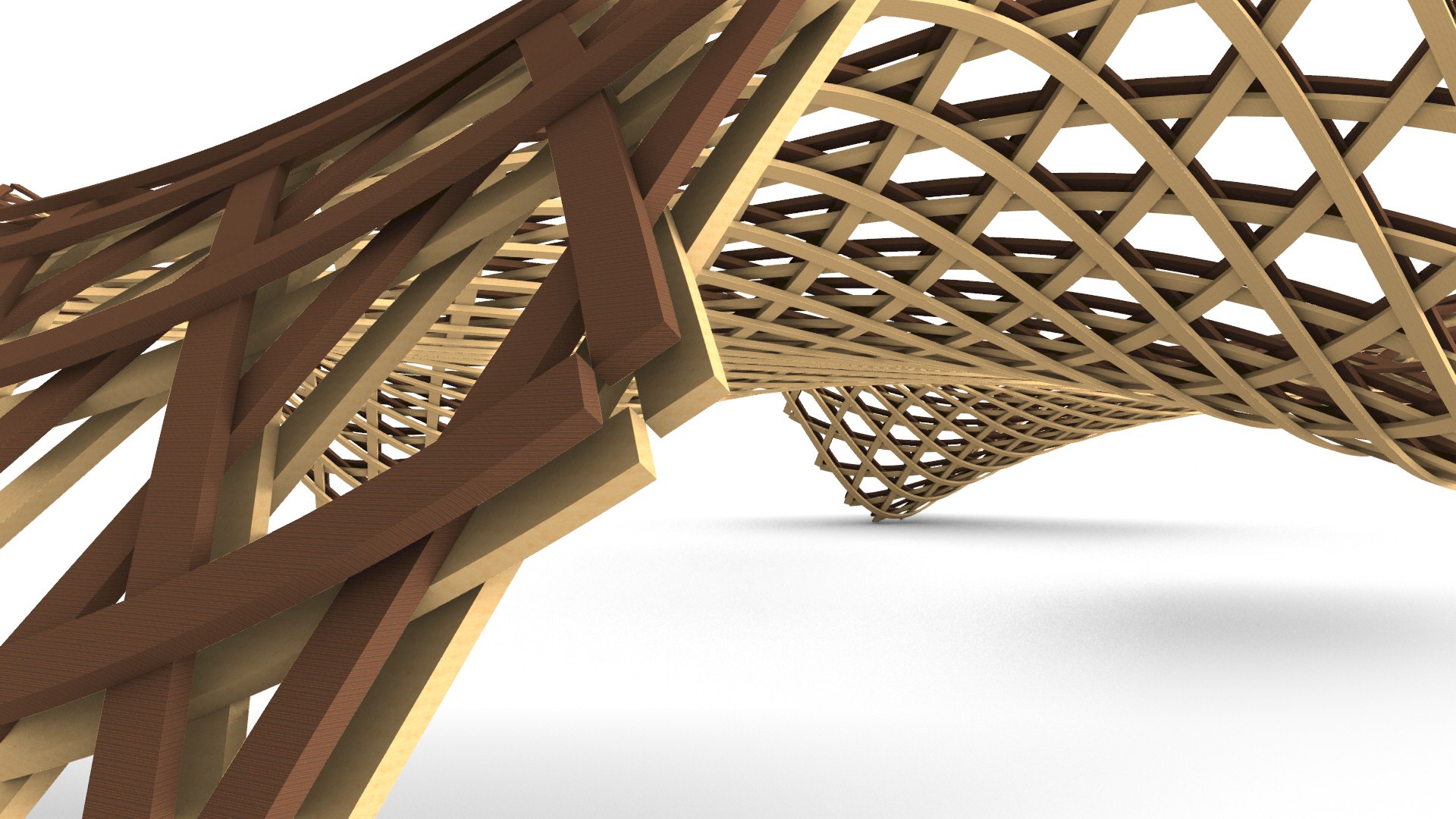 Layered Beams Dancing Structure Model - TurboSquid 2162573