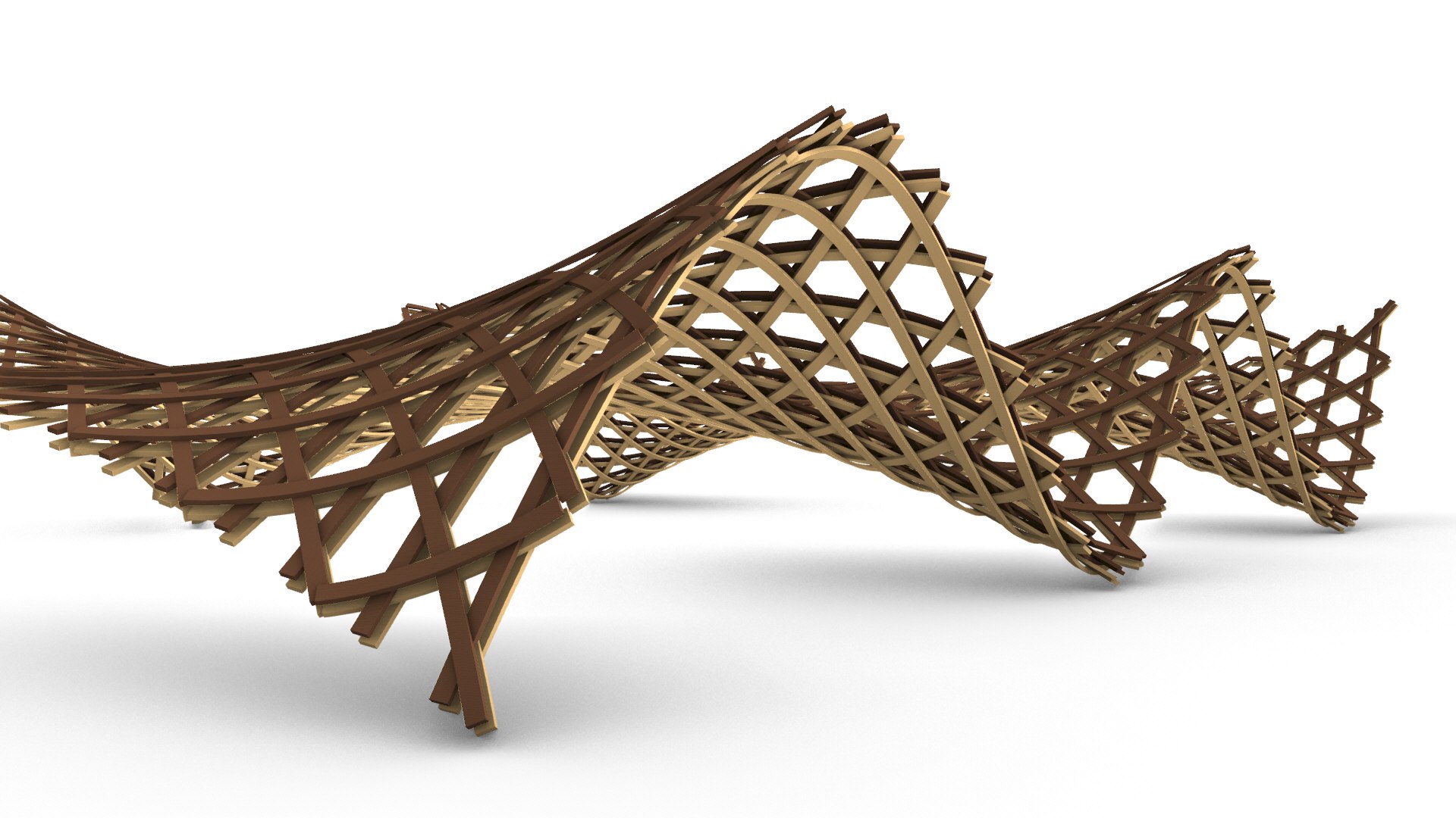 Layered Beams Dancing Structure Model - TurboSquid 2162573