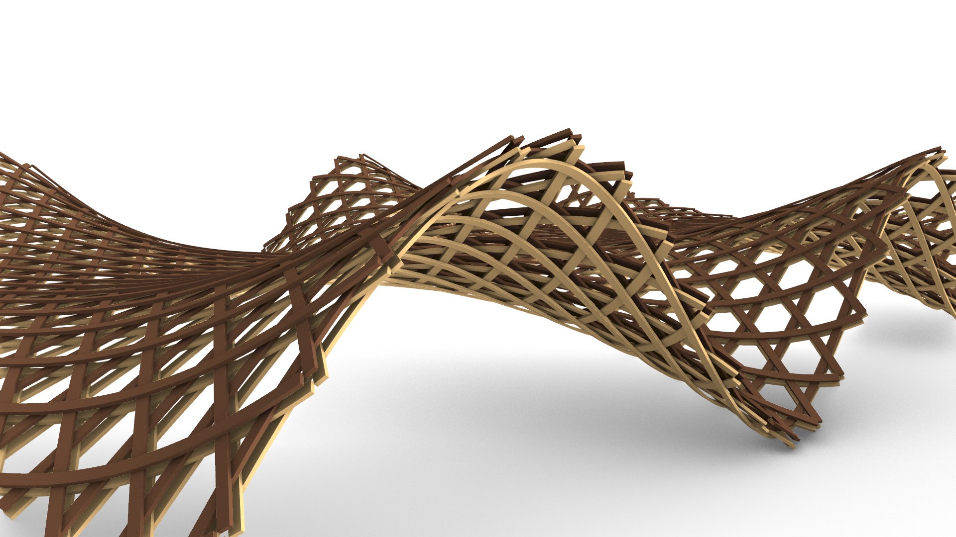 Layered Beams Dancing Structure Model - TurboSquid 2162573