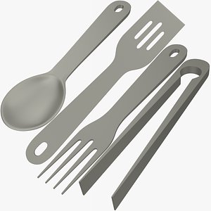 IKEA Ostbit Plate Holder Kitchen Set 3D model