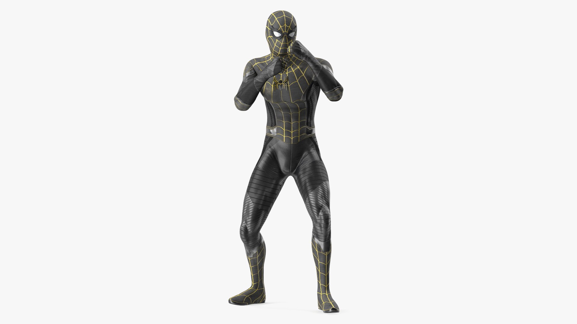 Spiderman Black Suit Rigged 3D model preview