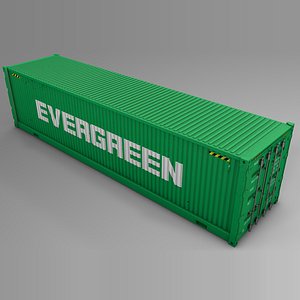 3D evergreen cargo container l721