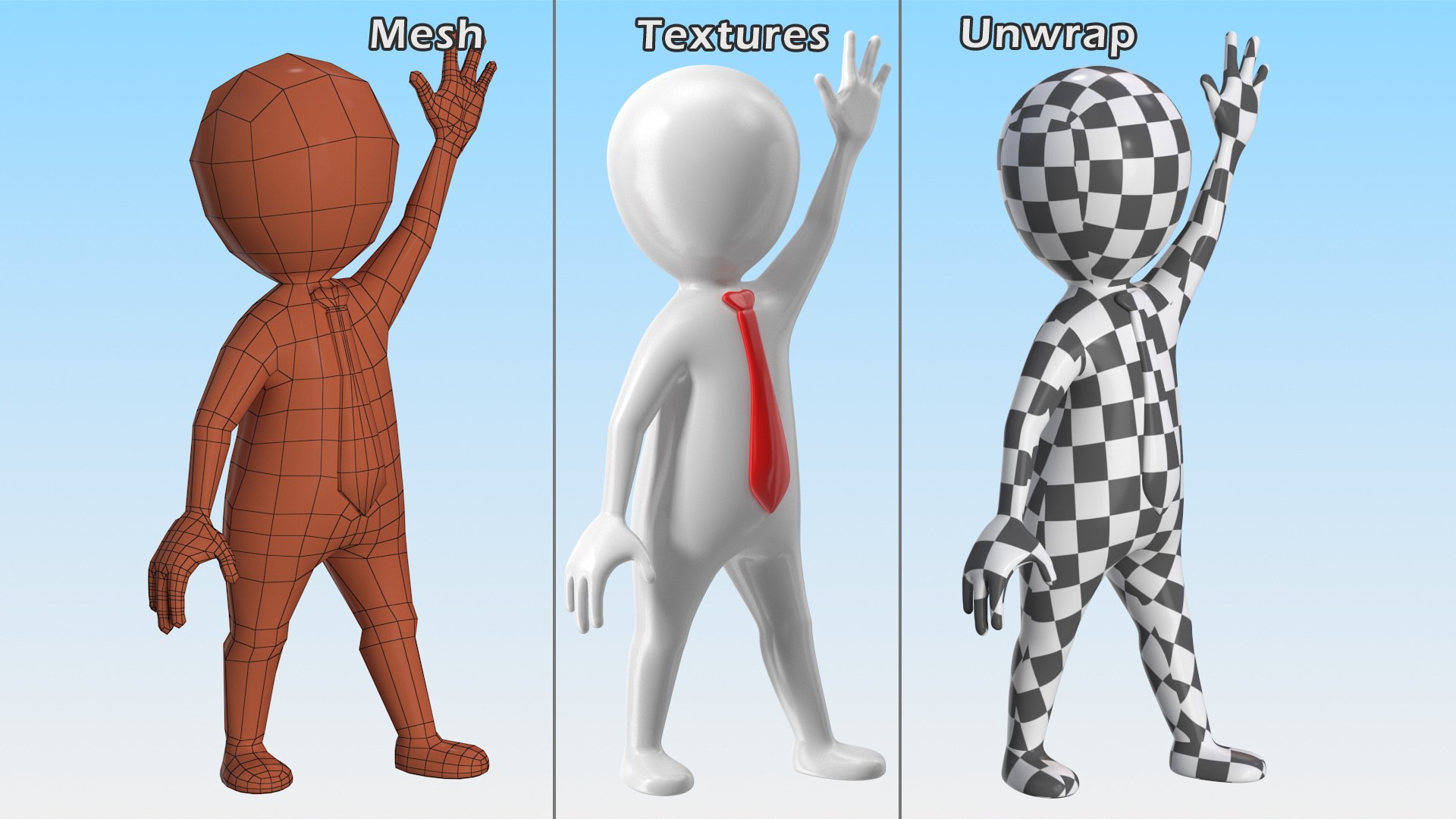 Waving Stickman With Red Tie PNG Images & PSDs for Download