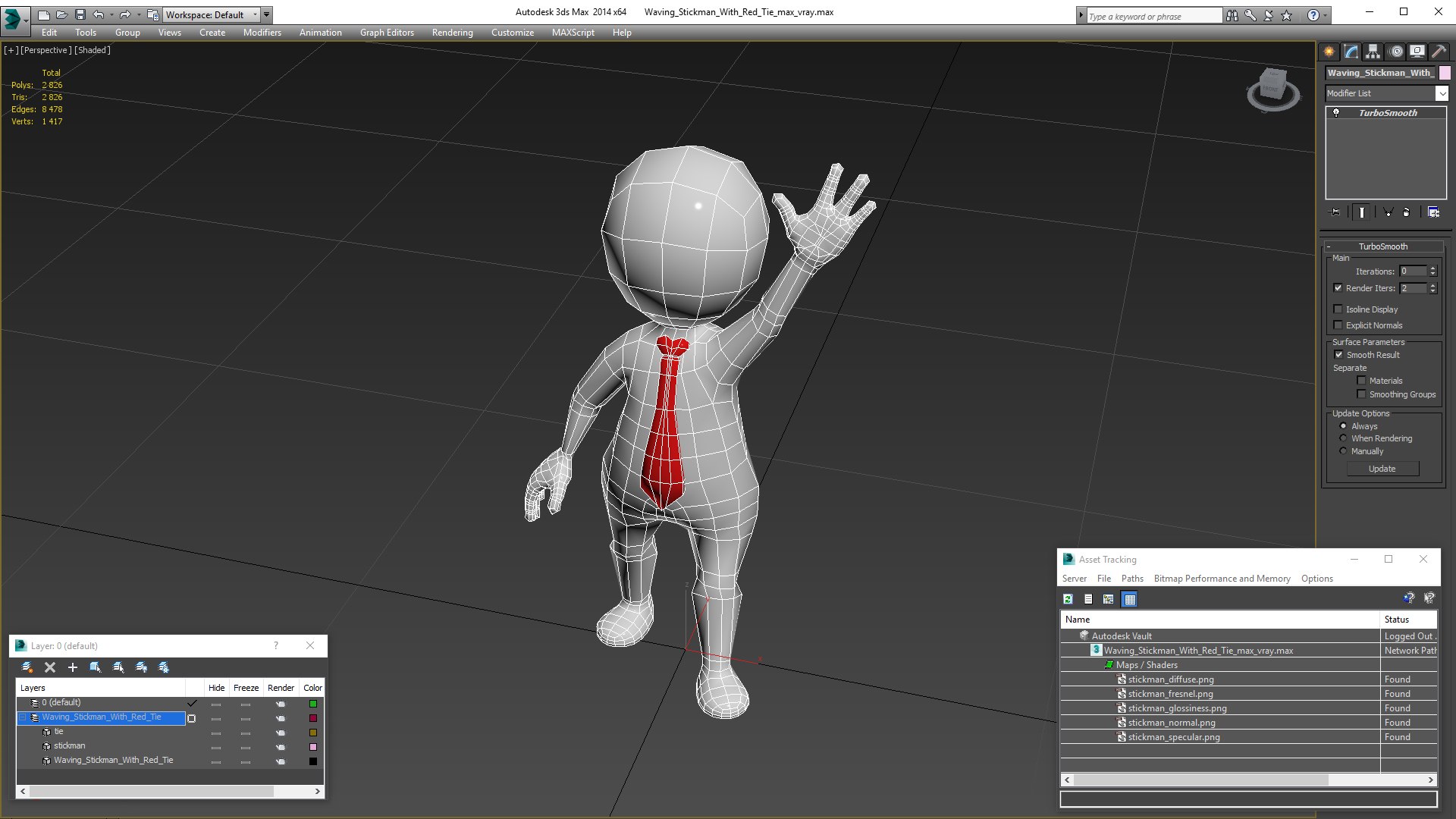 Waving Stickman With Red Tie 3D Model $29 - .3ds .blend .c4d .fbx .max .ma  .lxo .obj .usdz .gltf .upk .unitypackage - Free3D