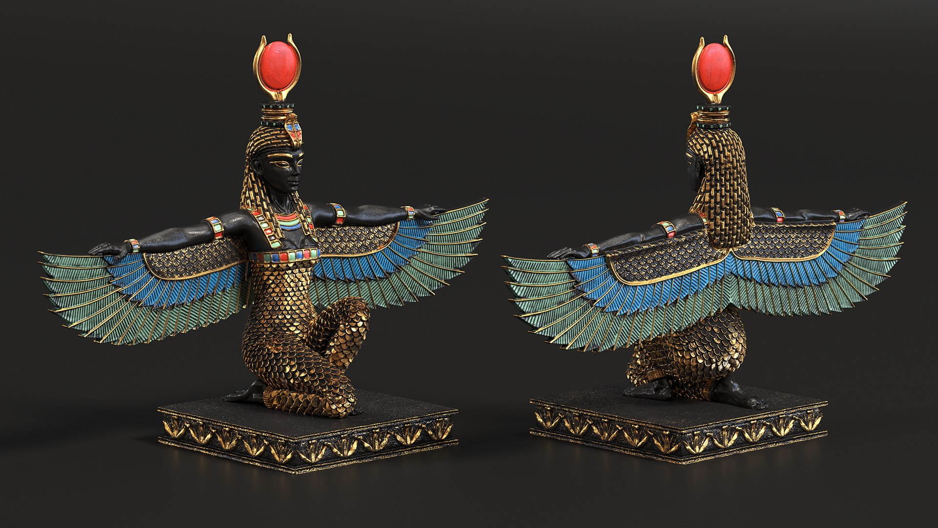 Egypt Goddess Isis Statue 3D model - TurboSquid 2027953