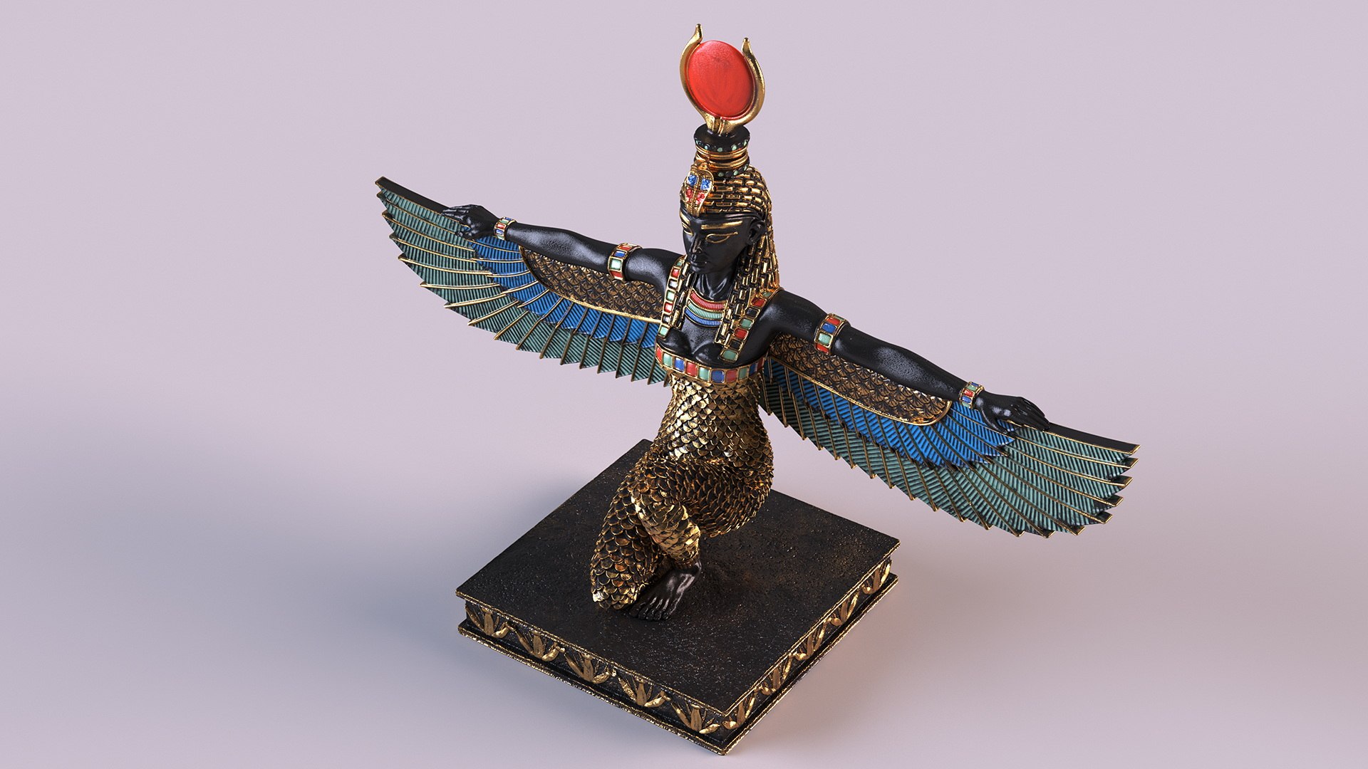 Egypt Goddess Isis Statue 3D model - TurboSquid 2027953