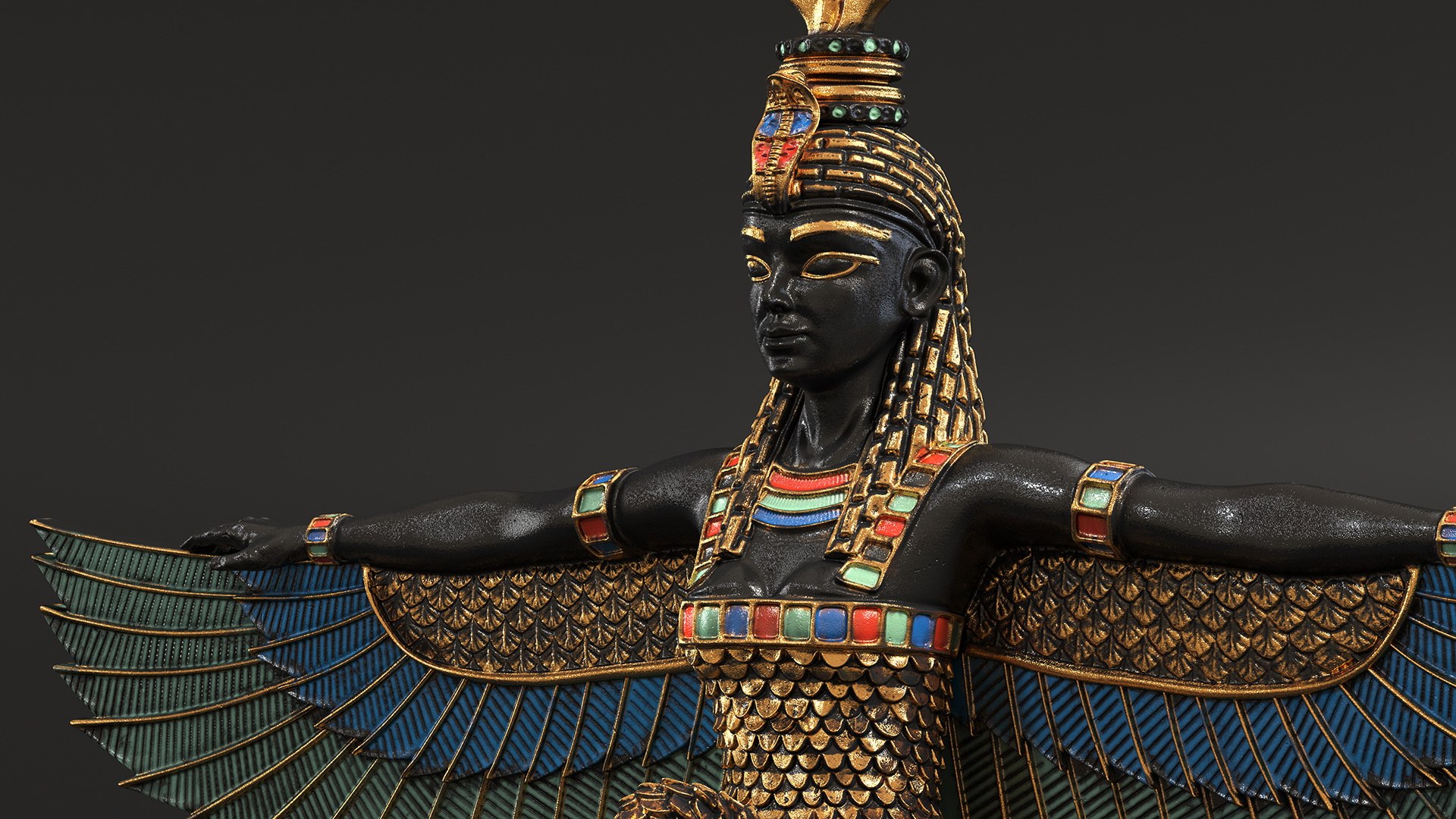 Egypt Goddess Isis Statue 3D model - TurboSquid 2027953