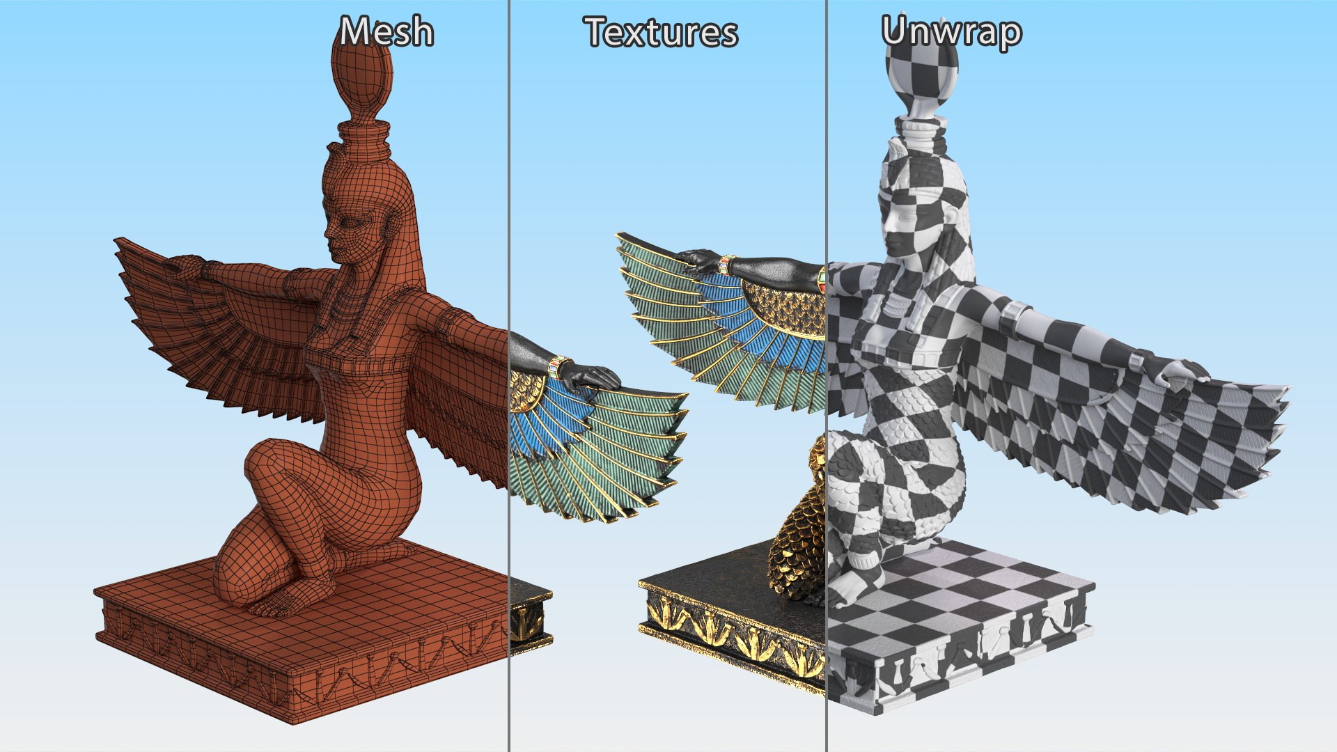 Egypt Goddess Isis Statue 3D model - TurboSquid 2027953
