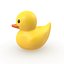 Juguete patito de goma amarillo