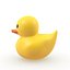 Juguete patito de goma amarillo