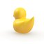 Juguete patito de goma amarillo