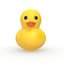 Juguete patito de goma amarillo