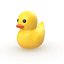 Juguete patito de goma amarillo