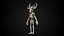 Stilisierte Skelettfigur – Schamane (Low-Poly-3D-Modell)