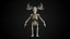 Stilisierte Skelettfigur – Schamane (Low-Poly-3D-Modell)