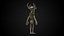 Stilisierte Skelettfigur – Schamane (Low-Poly-3D-Modell)
