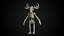 Stilisierte Skelettfigur – Schamane (Low-Poly-3D-Modell)