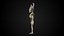 Stilisierte Skelettfigur – Schamane (Low-Poly-3D-Modell)