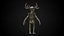 Stilisierte Skelettfigur – Schamane (Low-Poly-3D-Modell)