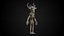 Stilisierte Skelettfigur – Schamane (Low-Poly-3D-Modell)