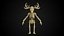 Stilisierte Skelettfigur – Schamane (Low-Poly-3D-Modell)
