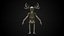 Stilisierte Skelettfigur – Schamane (Low-Poly-3D-Modell)