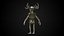 Stilisierte Skelettfigur – Schamane (Low-Poly-3D-Modell)
