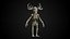 Stilisierte Skelettfigur – Schamane (Low-Poly-3D-Modell)