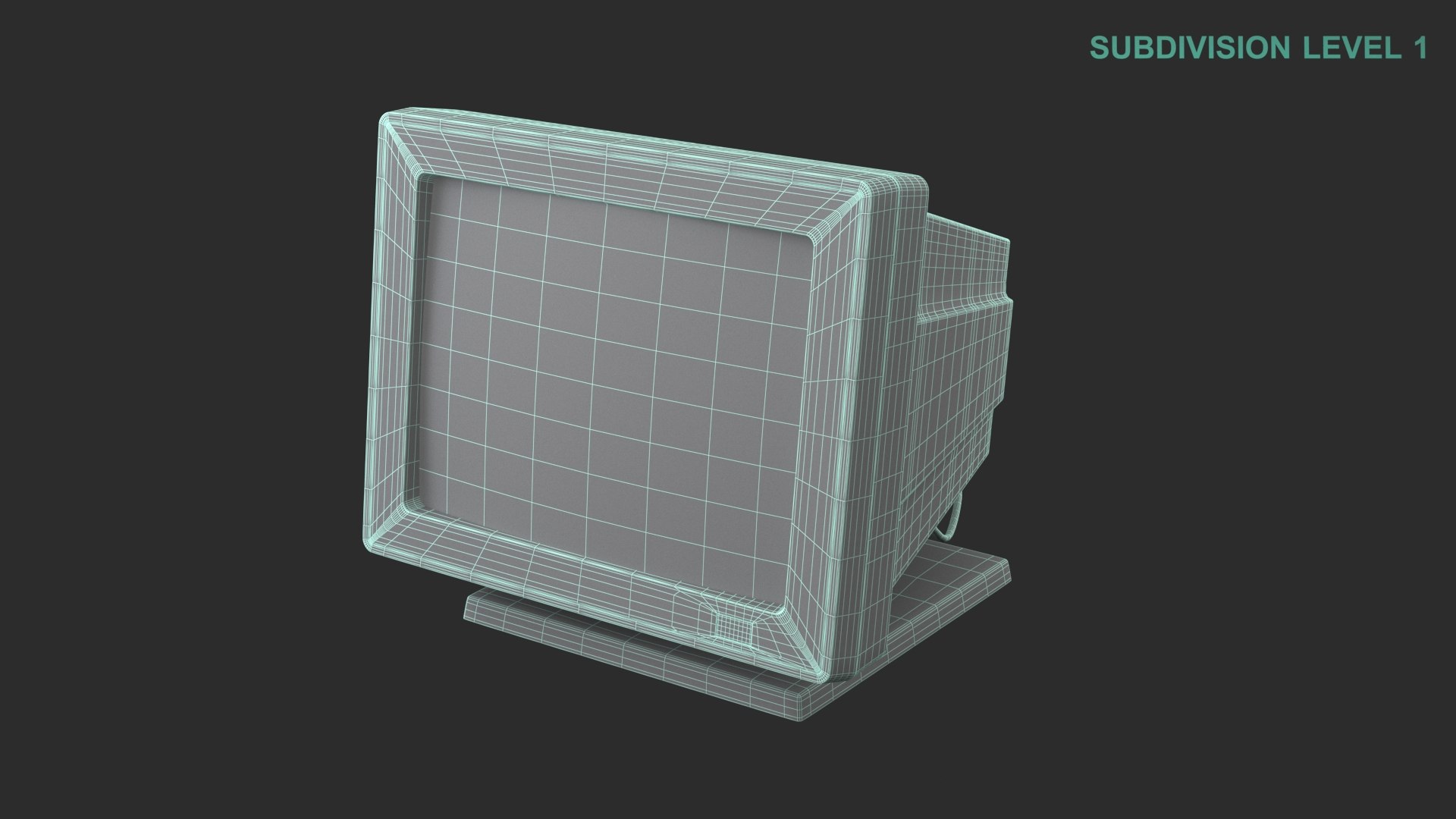 Retro Monitor 3D model https://p.turbosquid.com/ts-thumb/Zu/m8e7i2/5o/wireframe0004/jpg/1678041144/1920x1080/fit_q87/e49fd0524d6d8ae40a5441f26d5a1c5a4ed640aa/wireframe0004.jpg