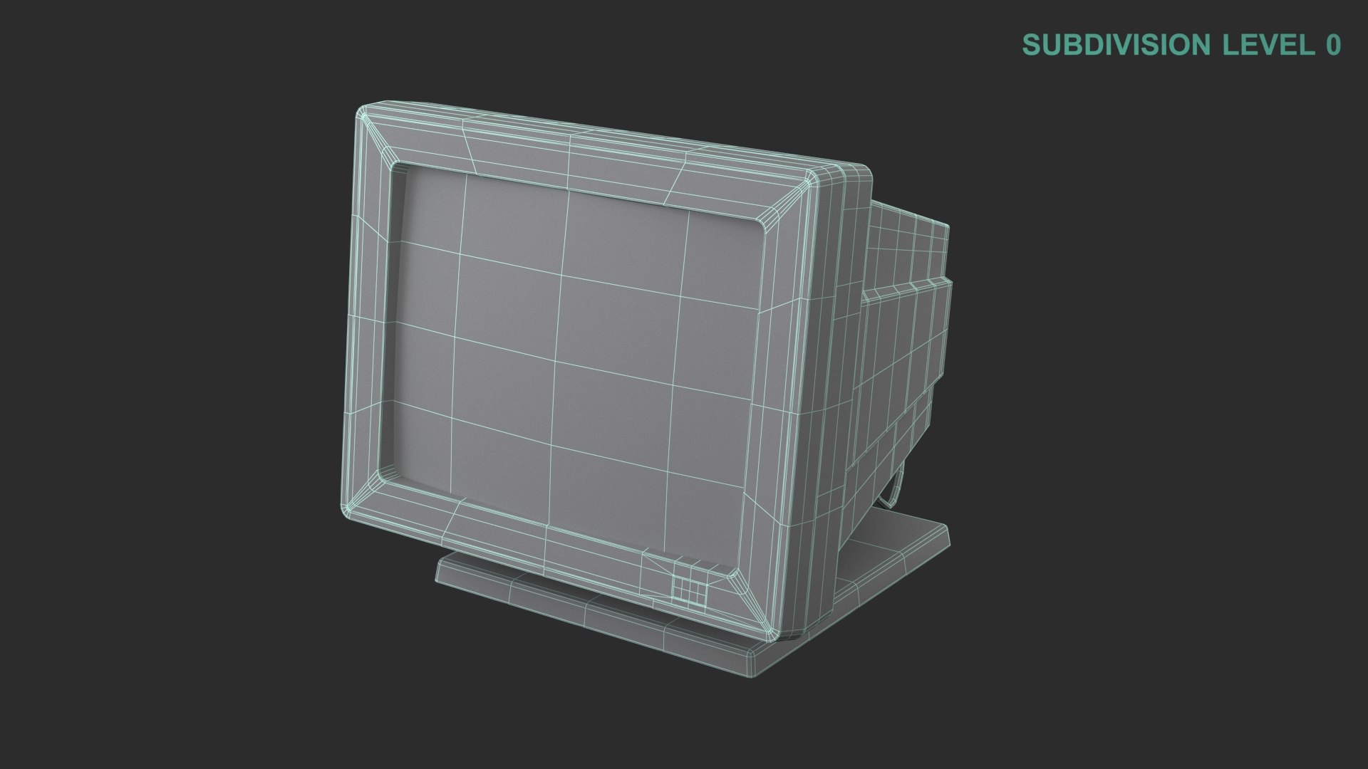 Retro Monitor 3D model https://p.turbosquid.com/ts-thumb/Zu/m8e7i2/qs/wireframe0007/jpg/1678041145/1920x1080/fit_q87/edc7d0852d792de6980b50032f8dd7e9f7a7a008/wireframe0007.jpg
