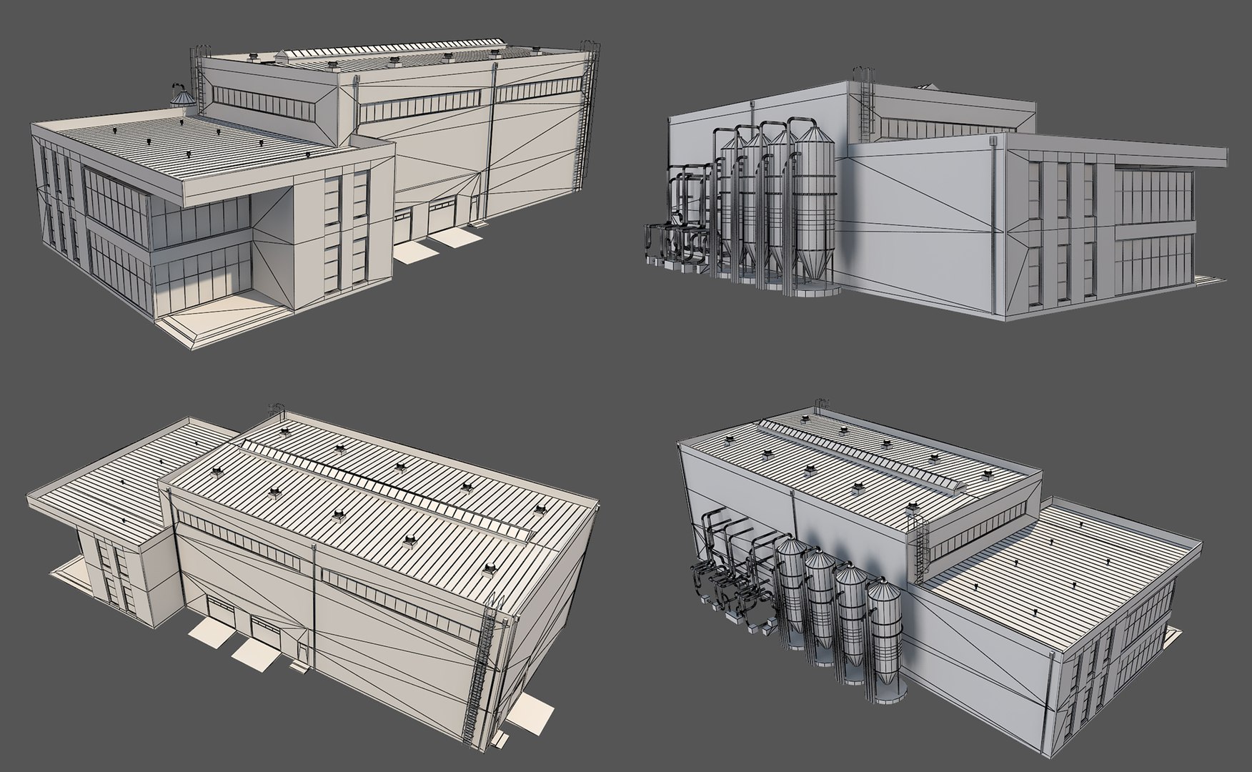 Industrial Building Model - TurboSquid 1325580