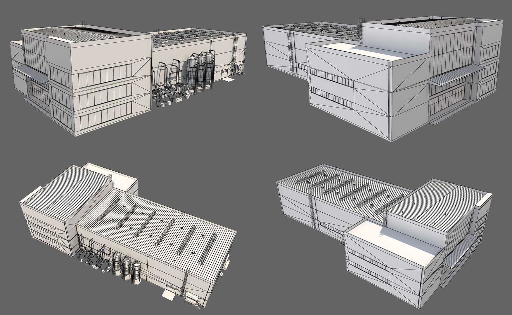 Industrial Building Model - TurboSquid 1325580